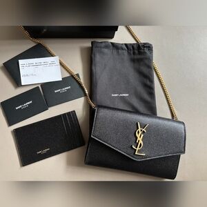 Yves Saint Laurent Uptown Leather Women's Chain Shoulder Bag